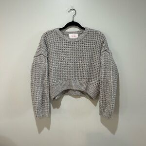 Pink Rose Heather Gray Women's Sweater